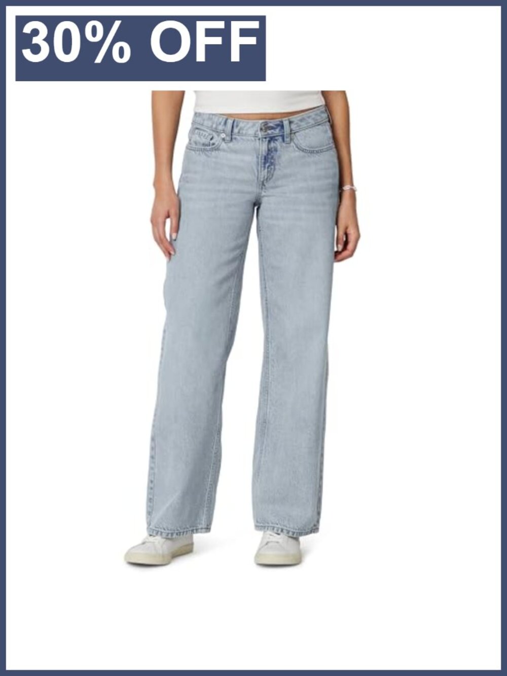 Women's Ultra Soft Low-Rise Wide Leg Jeans Cotton Blend Denim